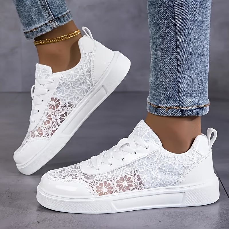 Waldoz Flora | Florale Spitzen-Sneaker