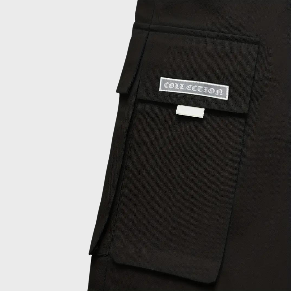 Sommerfeld™ | Herren Cargo Jogginghose – Lila Streetwear-Hose mit Reißverschlusstaschen & Bündchen