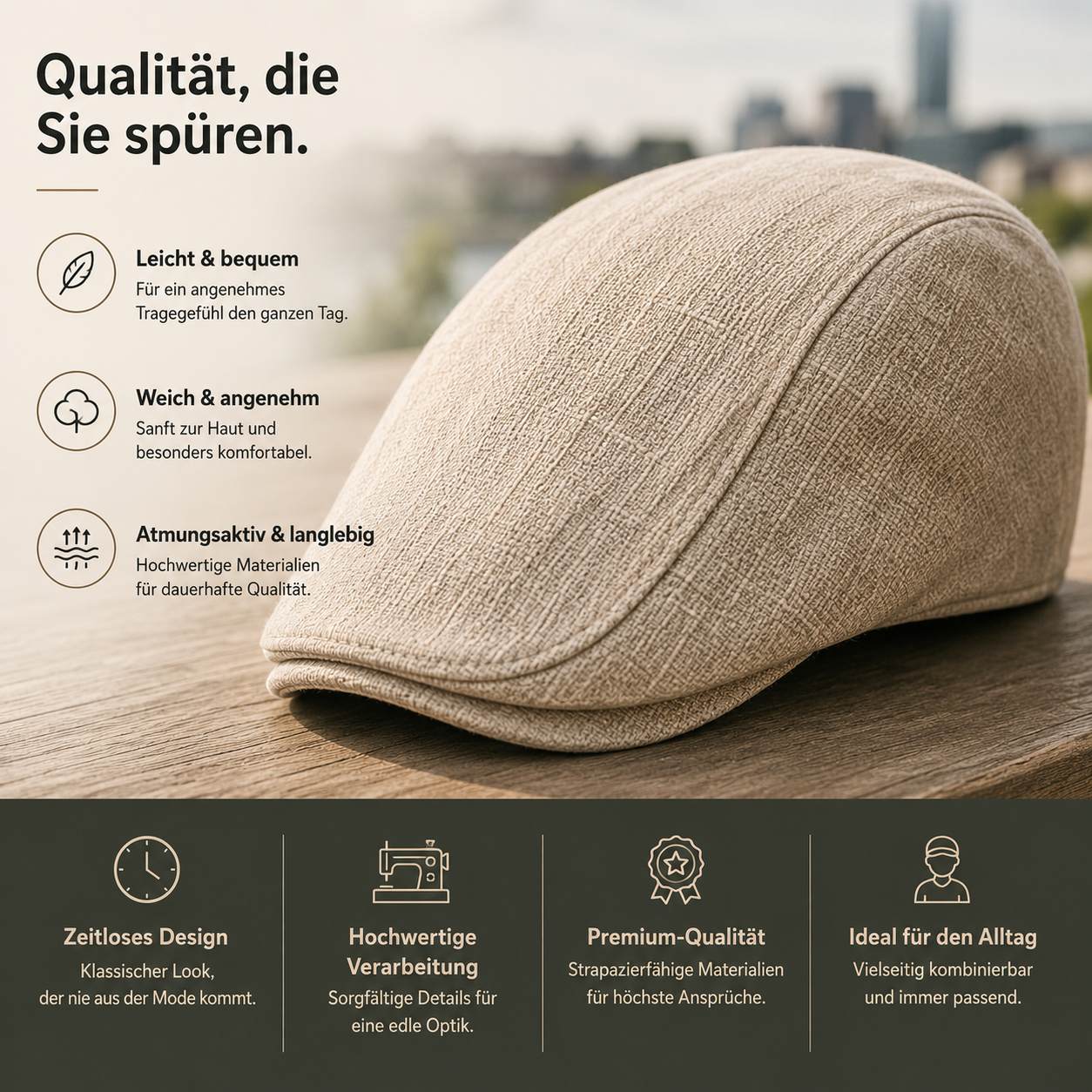 Waldoz Leinenmütze
