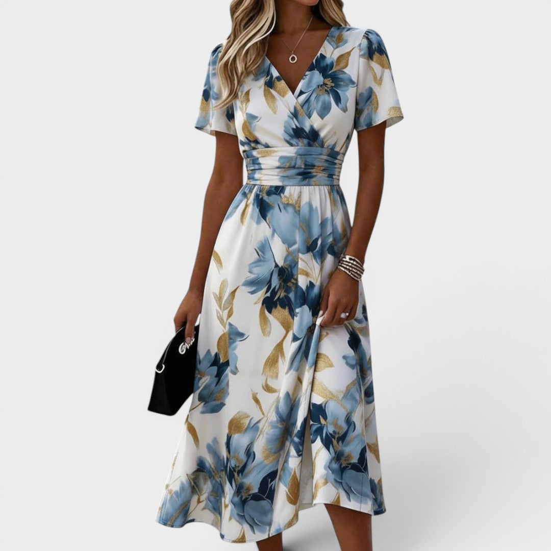 Waldoz Emilia Blumen-Wickelkleid