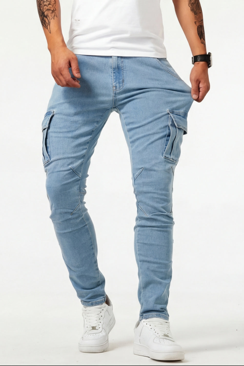 Sommerfeld | Elastische Cargo Jeans für Herren (1 kaufen, 1 GRATIS dazu)
