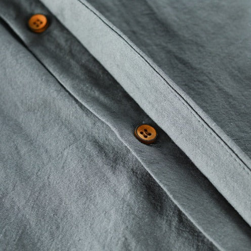 WALDOZ™ Premium Leinenhemd mit Stehkragen