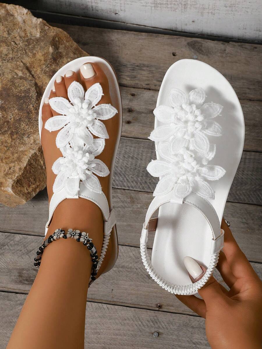 Waldoz Flora | Orthopädische Sandalen mit Blumenapplikation