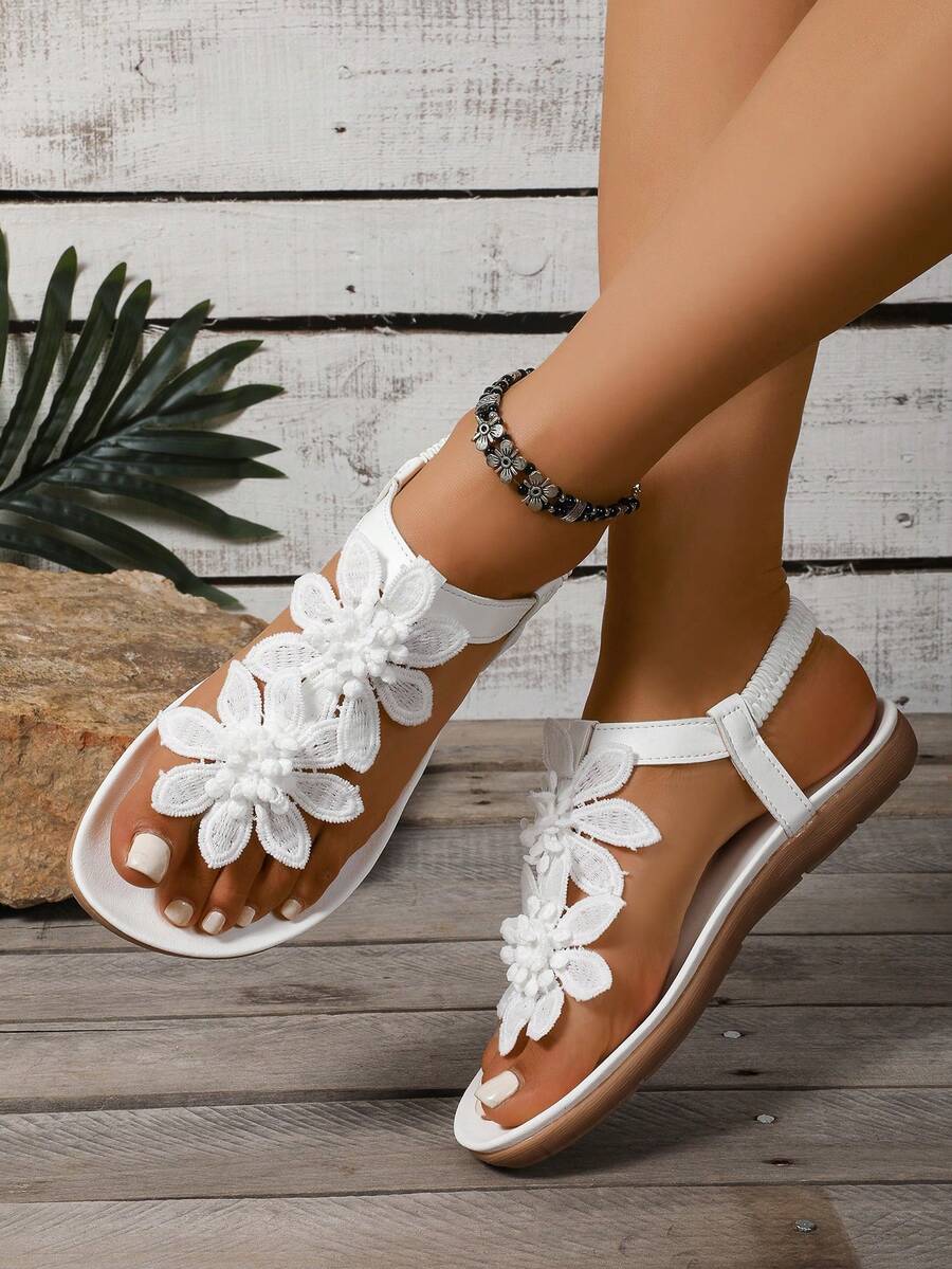 Waldoz Flora | Orthopädische Sandalen mit Blumenapplikation