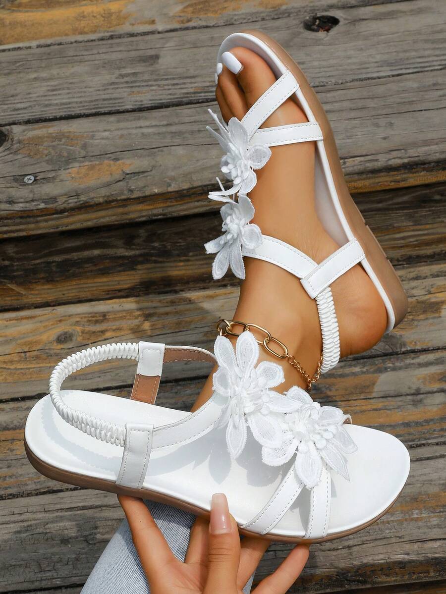Waldoz Flora | Orthopädische Sandalen mit Blumenapplikation