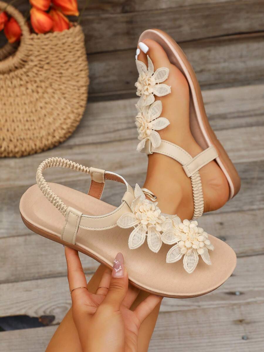 Waldoz Flora | Orthopädische Sandalen mit Blumenapplikation