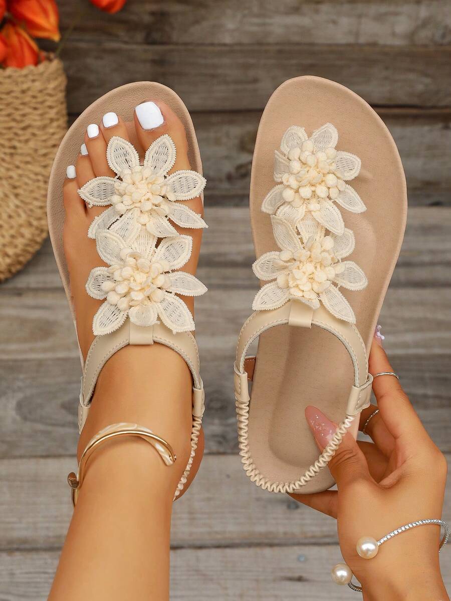Waldoz Flora | Orthopädische Sandalen mit Blumenapplikation
