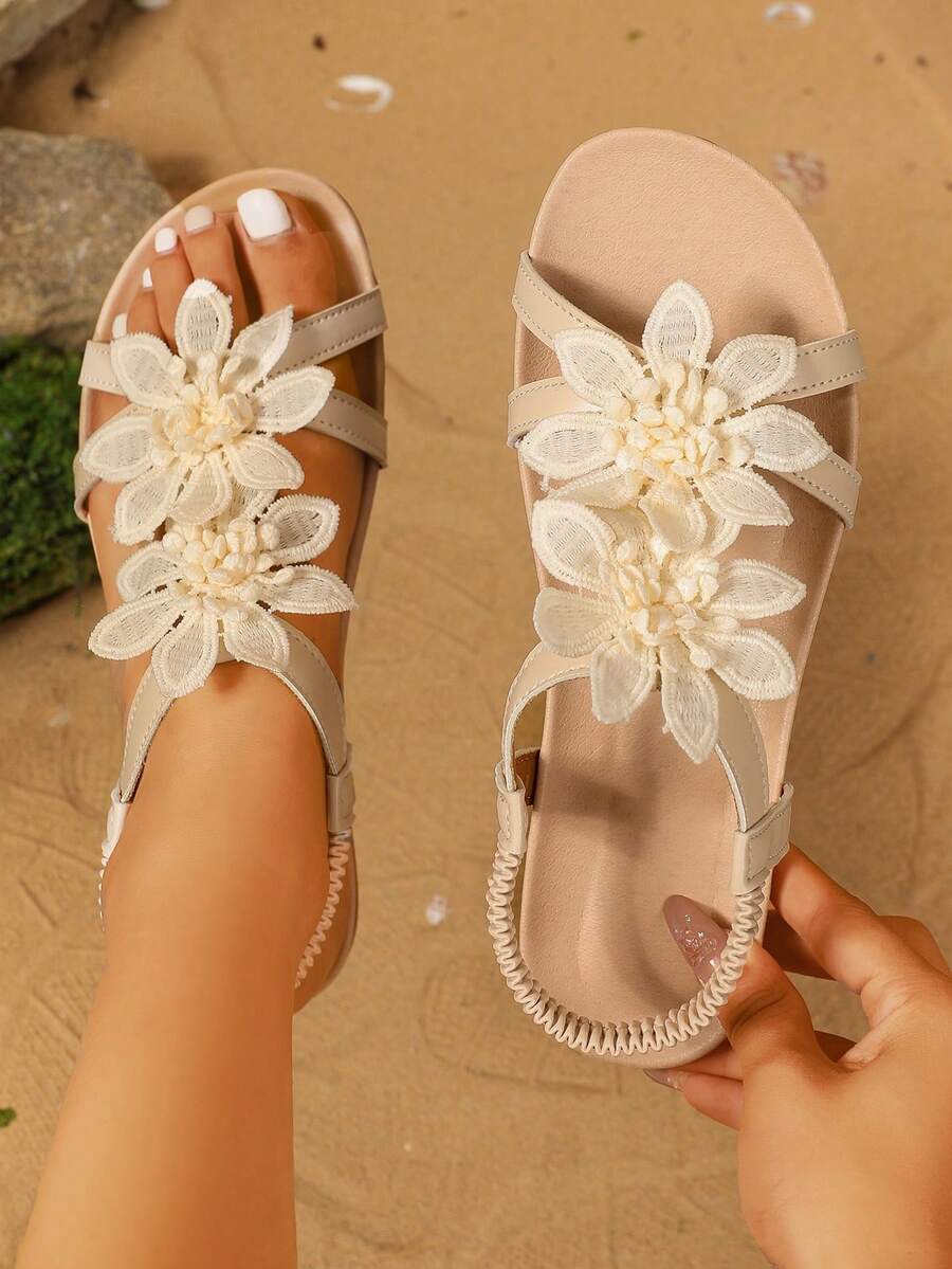 Waldoz Flora | Orthopädische Sandalen mit Blumenapplikation