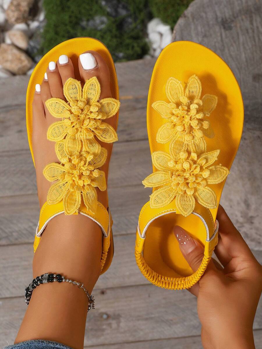 Waldoz Flora | Orthopädische Sandalen mit Blumenapplikation