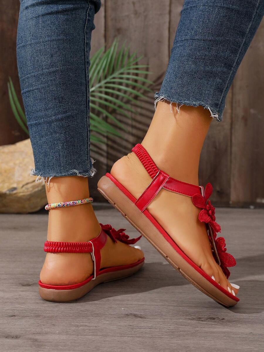 Waldoz Flora | Orthopädische Sandalen mit Blumenapplikation