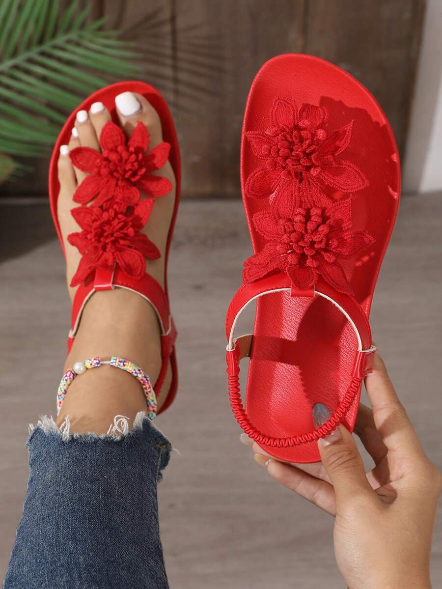 Waldoz Flora | Orthopädische Sandalen mit Blumenapplikation
