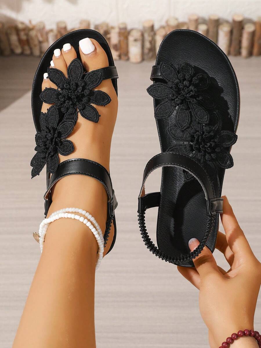 Waldoz Flora | Orthopädische Sandalen mit Blumenapplikation