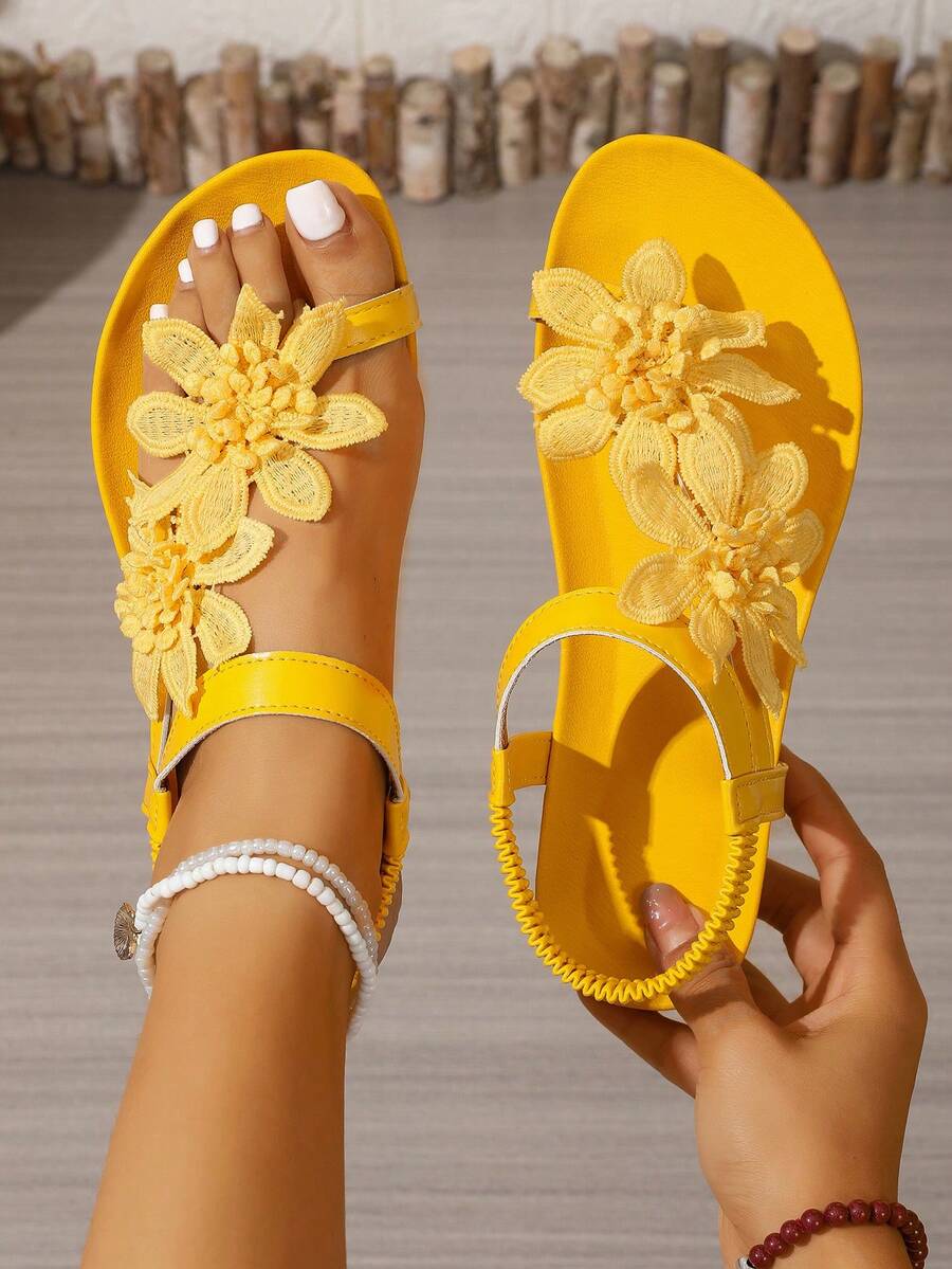 Waldoz Flora | Orthopädische Sandalen mit Blumenapplikation