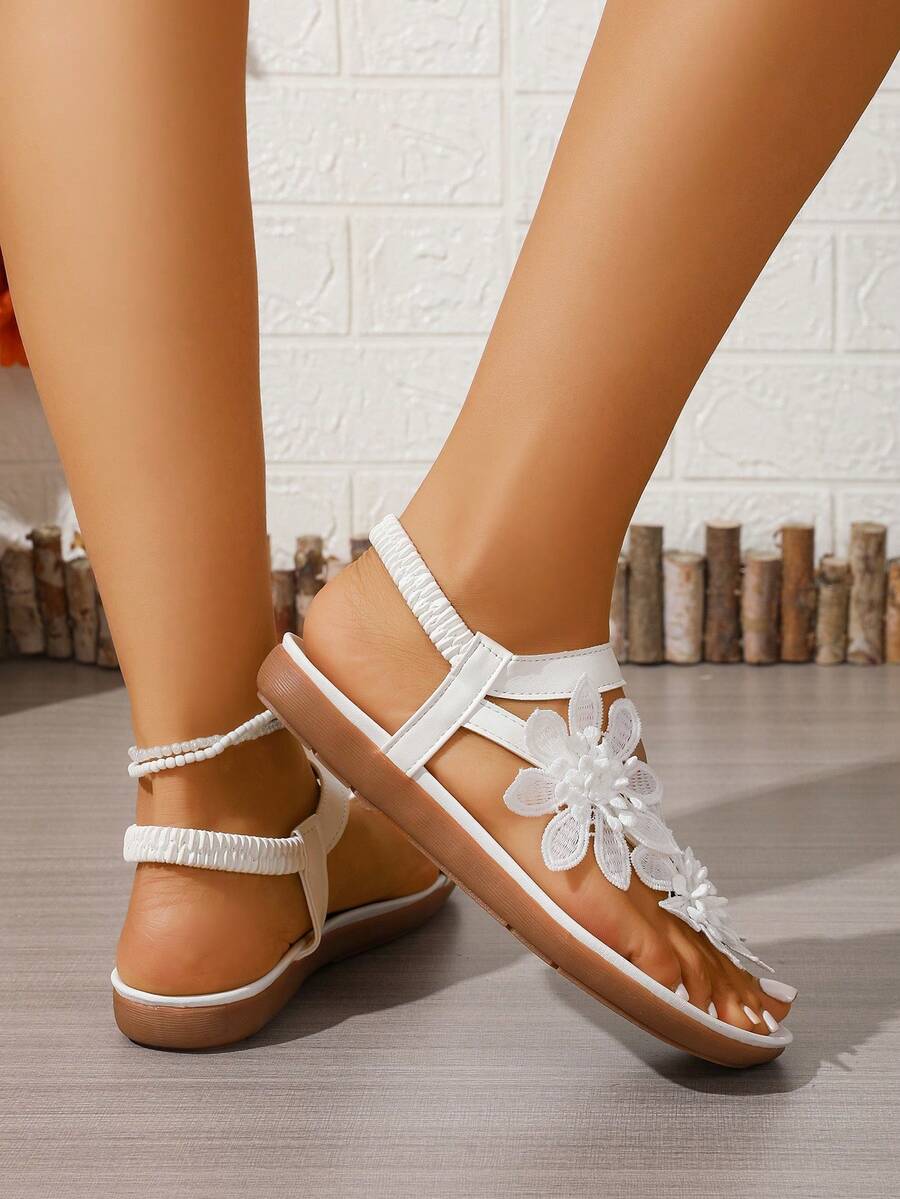 Waldoz Flora | Orthopädische Sandalen mit Blumenapplikation