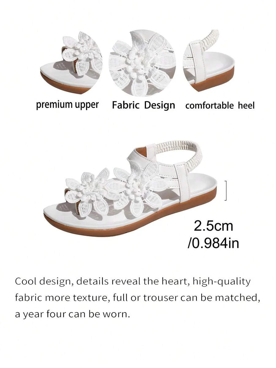 Waldoz Flora | Orthopädische Sandalen mit Blumenapplikation