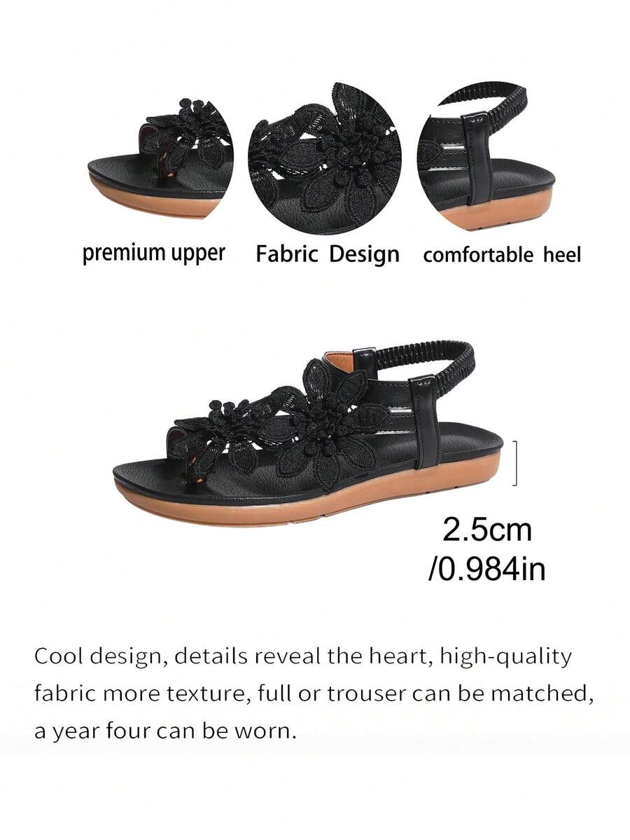 Waldoz Flora | Orthopädische Sandalen mit Blumenapplikation