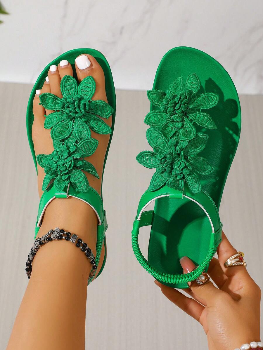 Waldoz Flora | Orthopädische Sandalen mit Blumenapplikation