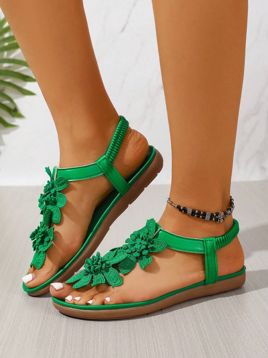 Waldoz Flora | Orthopädische Sandalen mit Blumenapplikation
