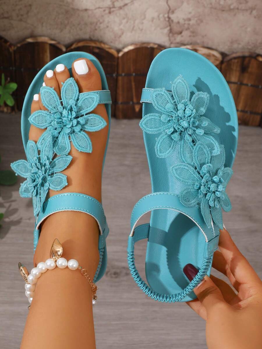 Waldoz Flora | Orthopädische Sandalen mit Blumenapplikation