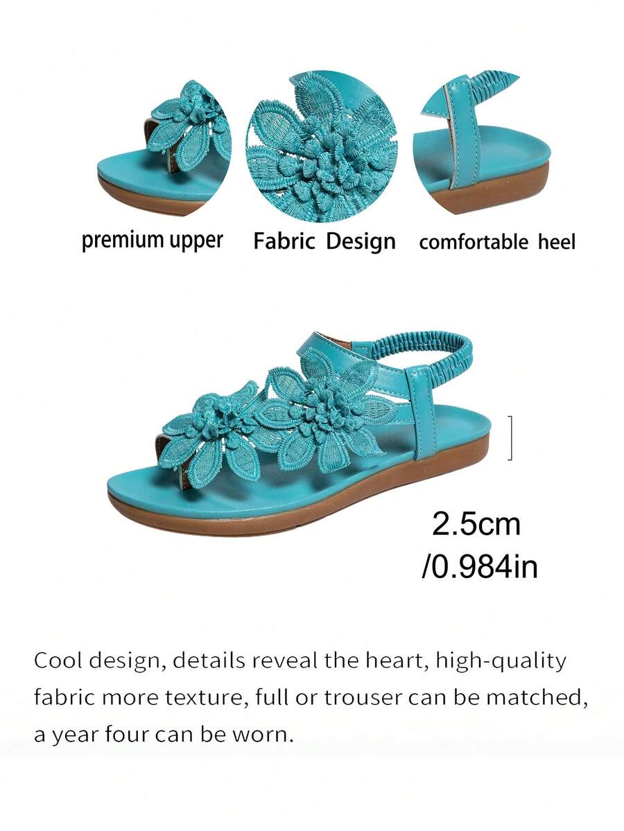 Waldoz Flora | Orthopädische Sandalen mit Blumenapplikation