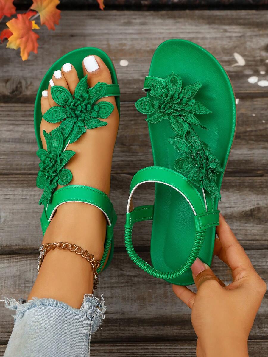 Waldoz Flora | Orthopädische Sandalen mit Blumenapplikation