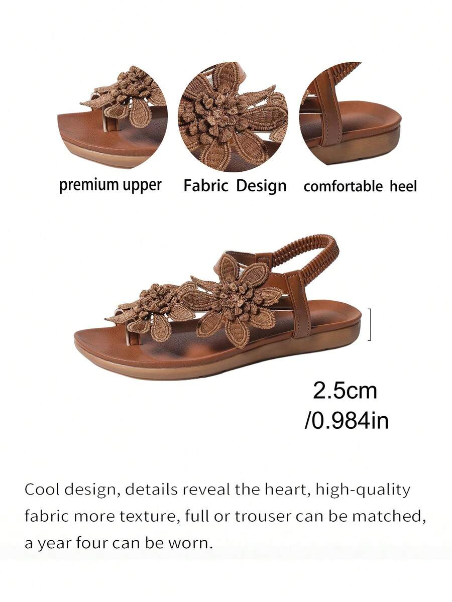 Waldoz Flora | Orthopädische Sandalen mit Blumenapplikation