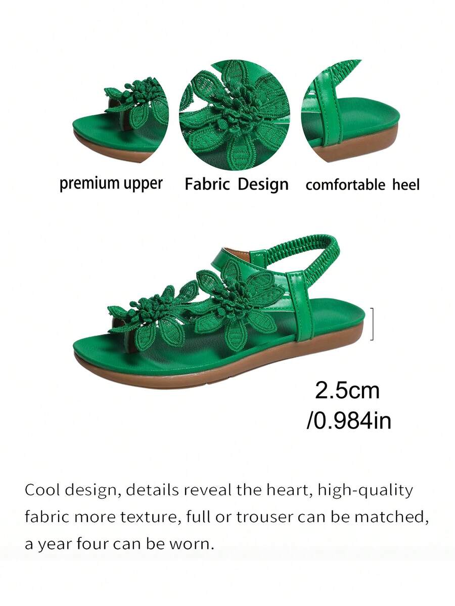 Waldoz Flora | Orthopädische Sandalen mit Blumenapplikation