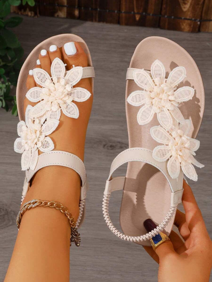 Waldoz Flora | Orthopädische Sandalen mit Blumenapplikation