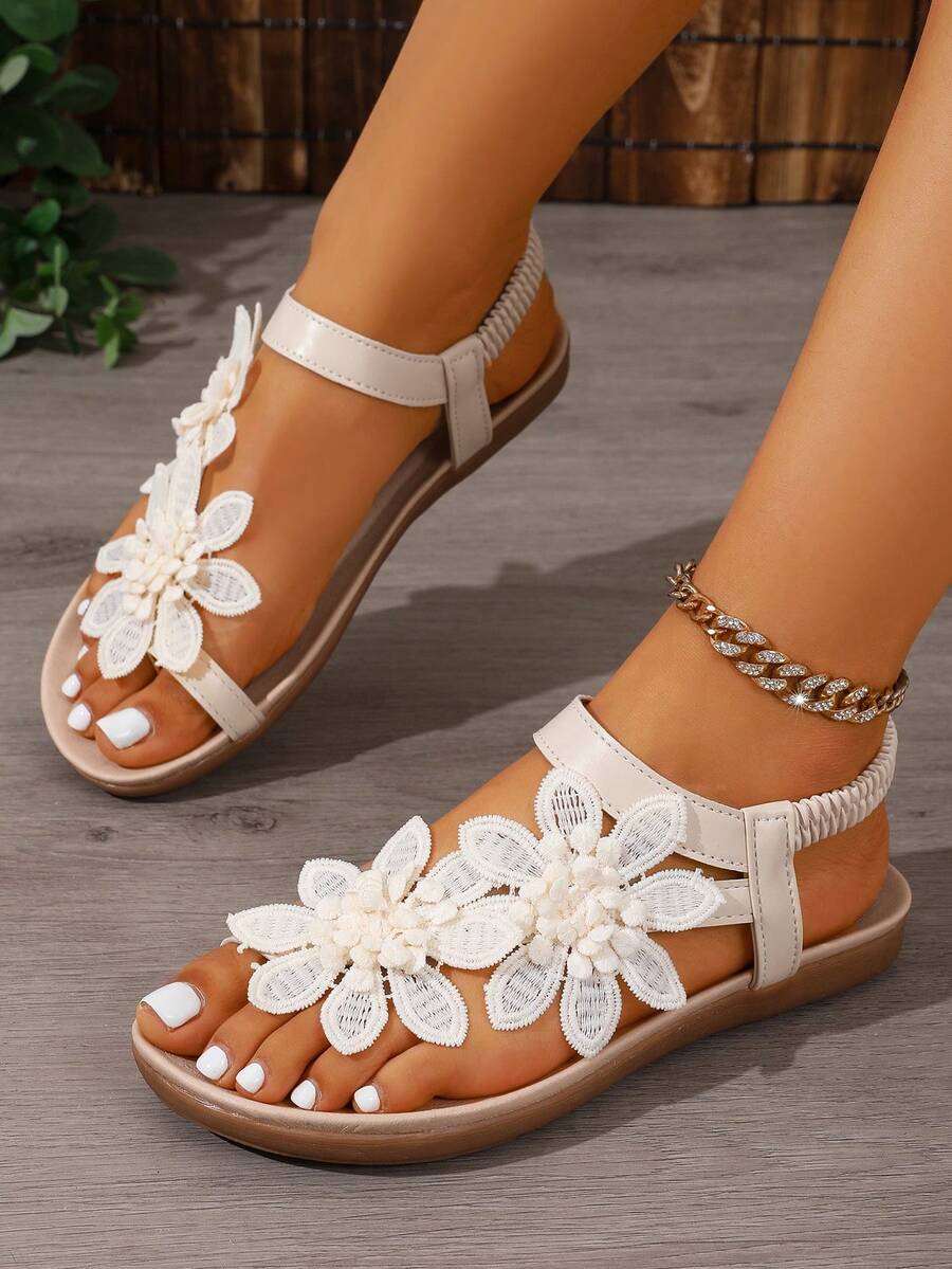 Waldoz Flora | Orthopädische Sandalen mit Blumenapplikation