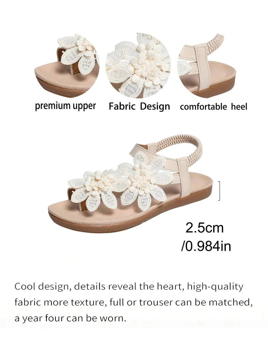 Waldoz Flora | Orthopädische Sandalen mit Blumenapplikation