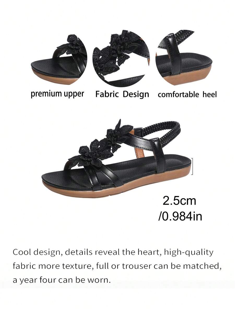 Waldoz Flora | Orthopädische Sandalen mit Blumenapplikation