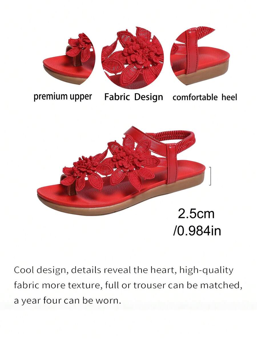 Waldoz Flora | Orthopädische Sandalen mit Blumenapplikation