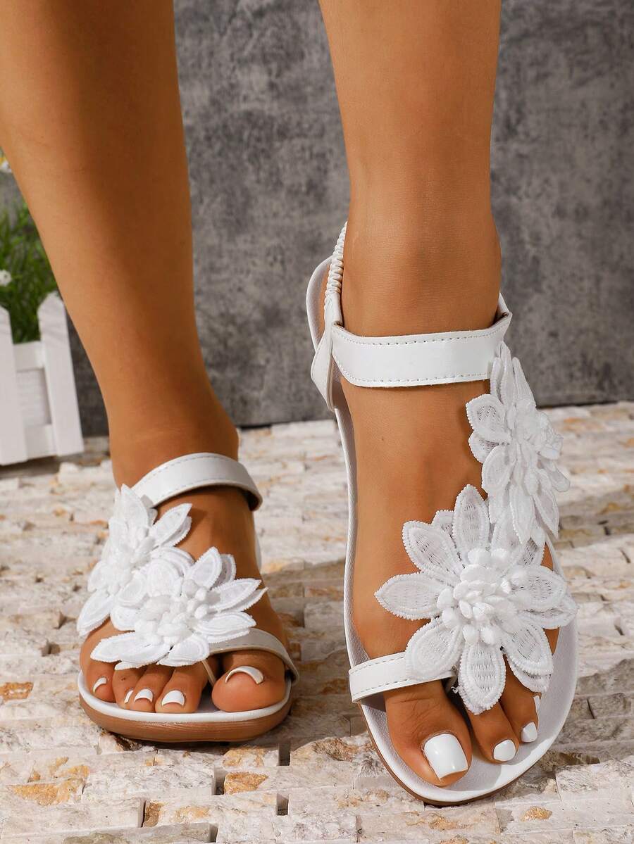 Waldoz Flora | Orthopädische Sandalen mit Blumenapplikation
