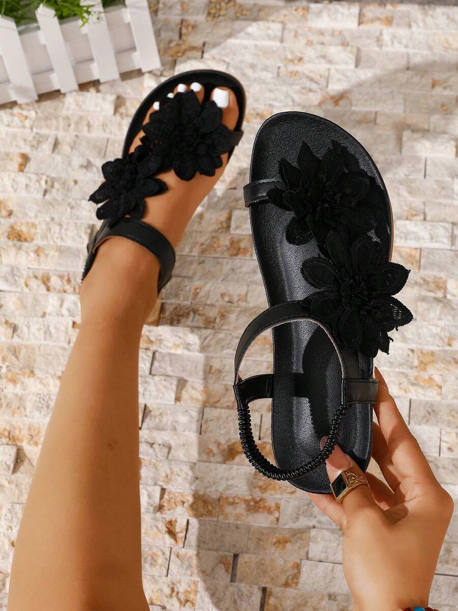 Waldoz Flora | Orthopädische Sandalen mit Blumenapplikation