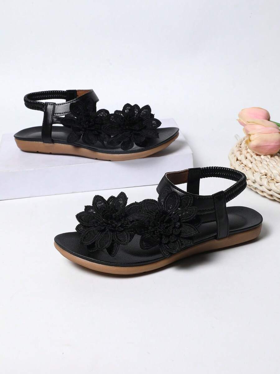 Waldoz Flora | Orthopädische Sandalen mit Blumenapplikation