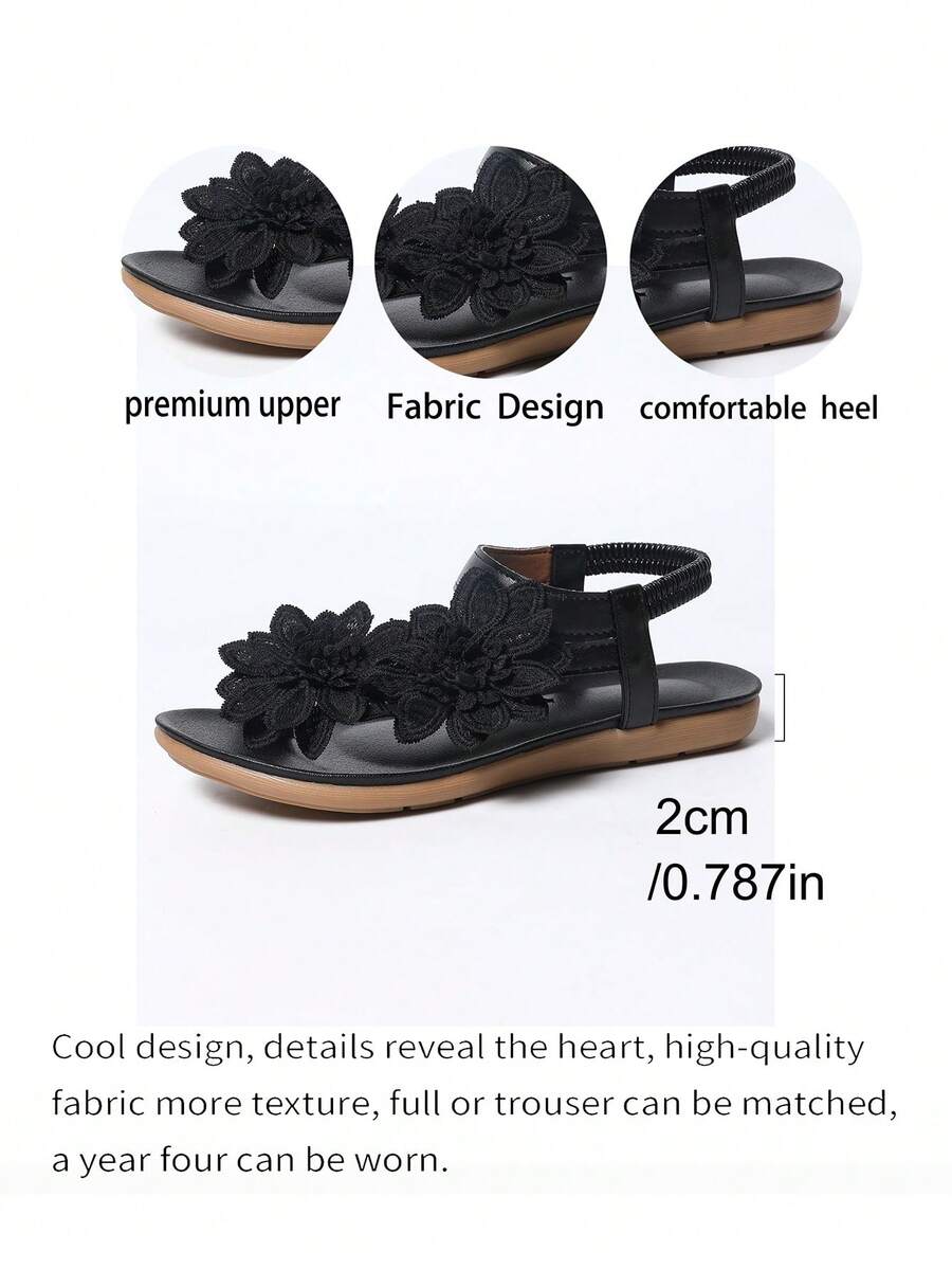 Waldoz Flora | Orthopädische Sandalen mit Blumenapplikation