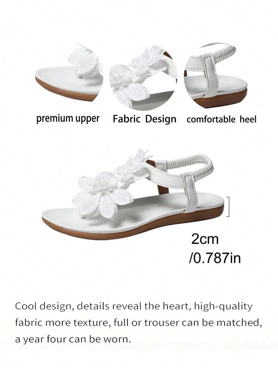 Waldoz Flora | Orthopädische Sandalen mit Blumenapplikation
