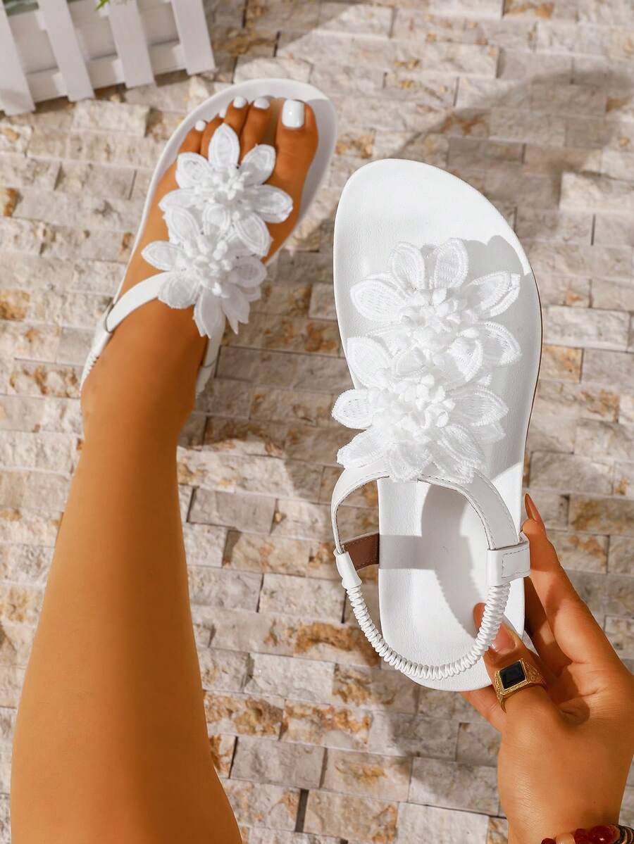 Waldoz Flora | Orthopädische Sandalen mit Blumenapplikation