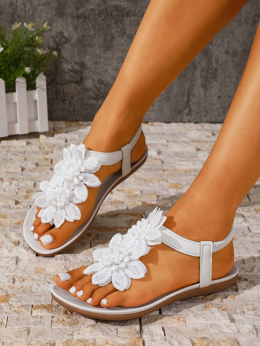 Waldoz Flora | Orthopädische Sandalen mit Blumenapplikation