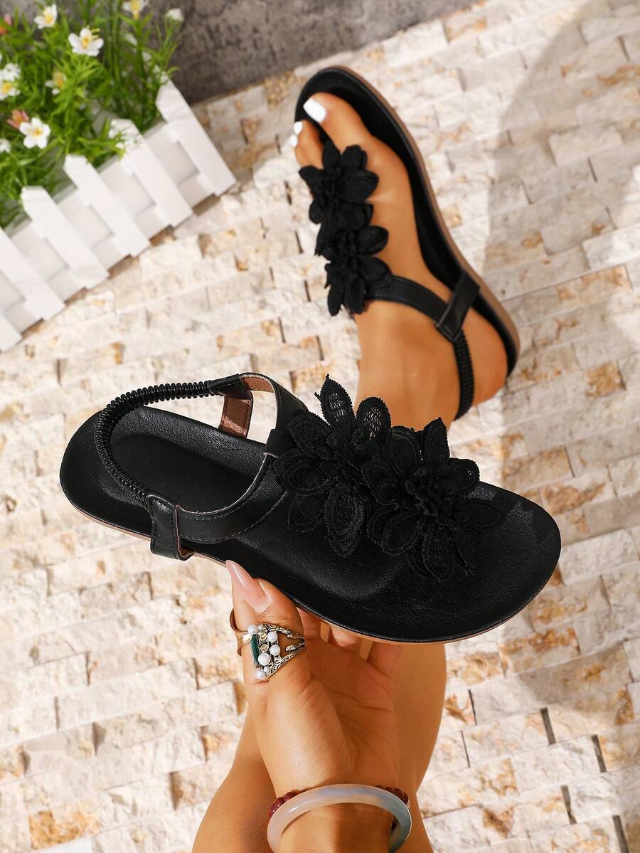 Waldoz Flora | Orthopädische Sandalen mit Blumenapplikation