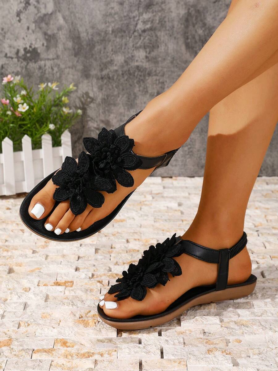 Waldoz Flora | Orthopädische Sandalen mit Blumenapplikation