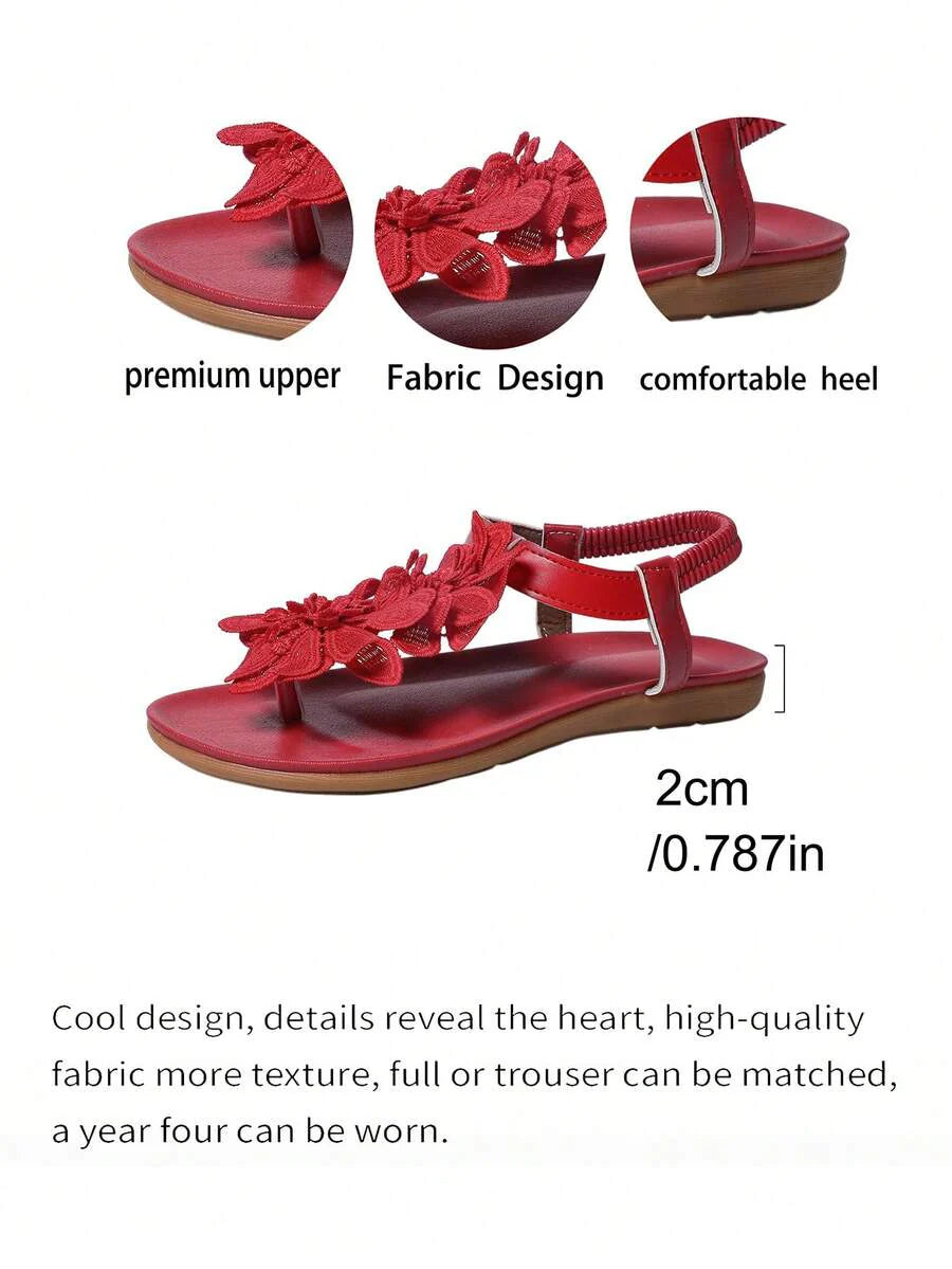 Waldoz Flora | Orthopädische Sandalen mit Blumenapplikation