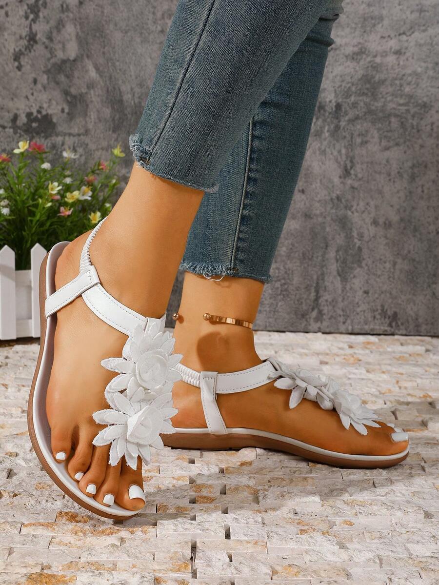 Waldoz Flora | Orthopädische Sandalen mit Blumenapplikation