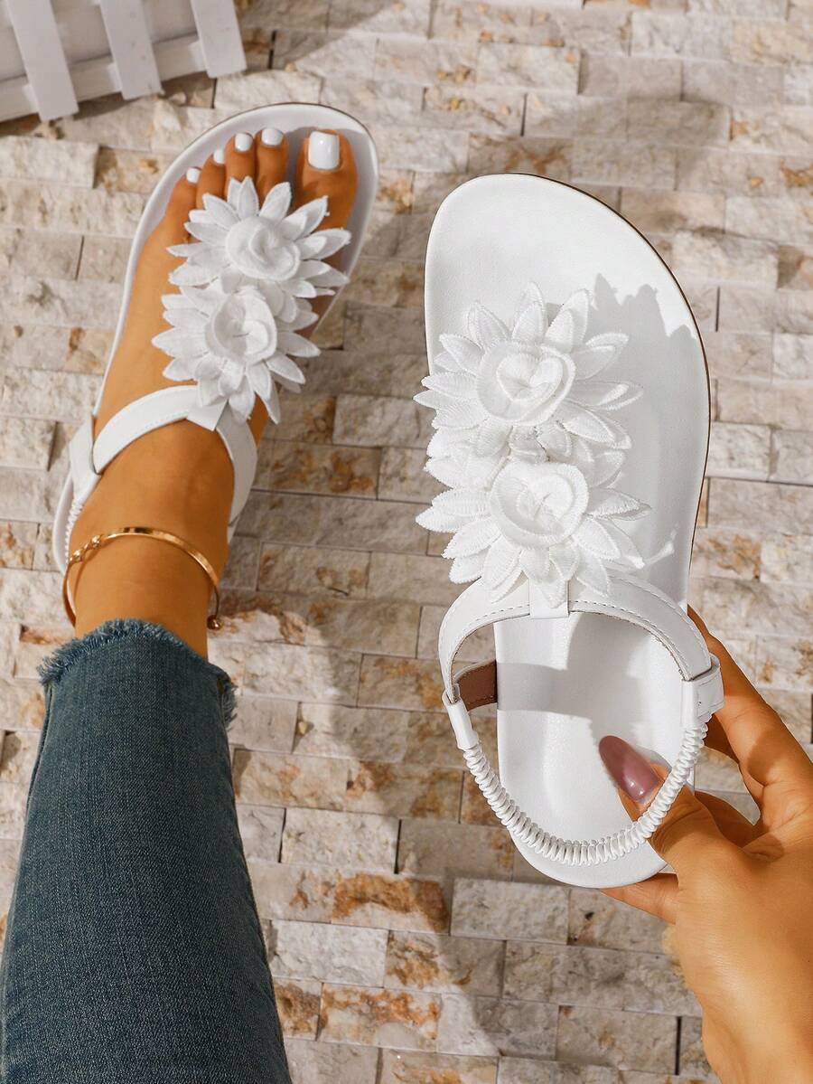 Waldoz Flora | Orthopädische Sandalen mit Blumenapplikation