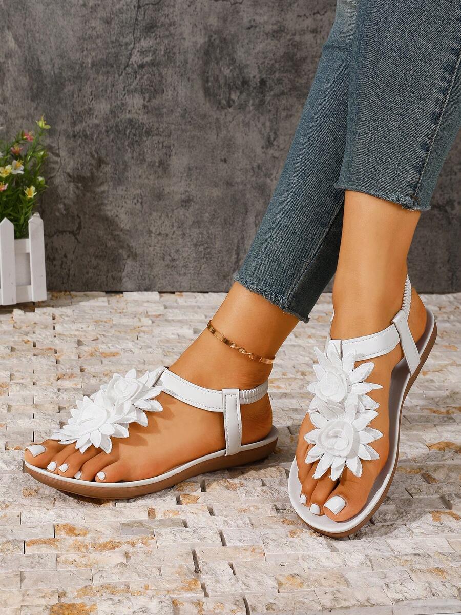 Waldoz Flora | Orthopädische Sandalen mit Blumenapplikation