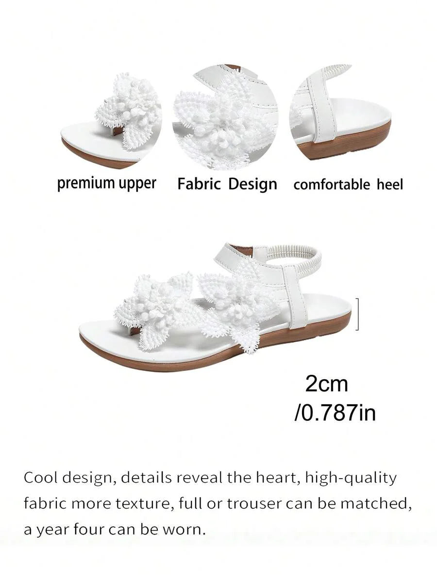 Waldoz Flora | Orthopädische Sandalen mit Blumenapplikation