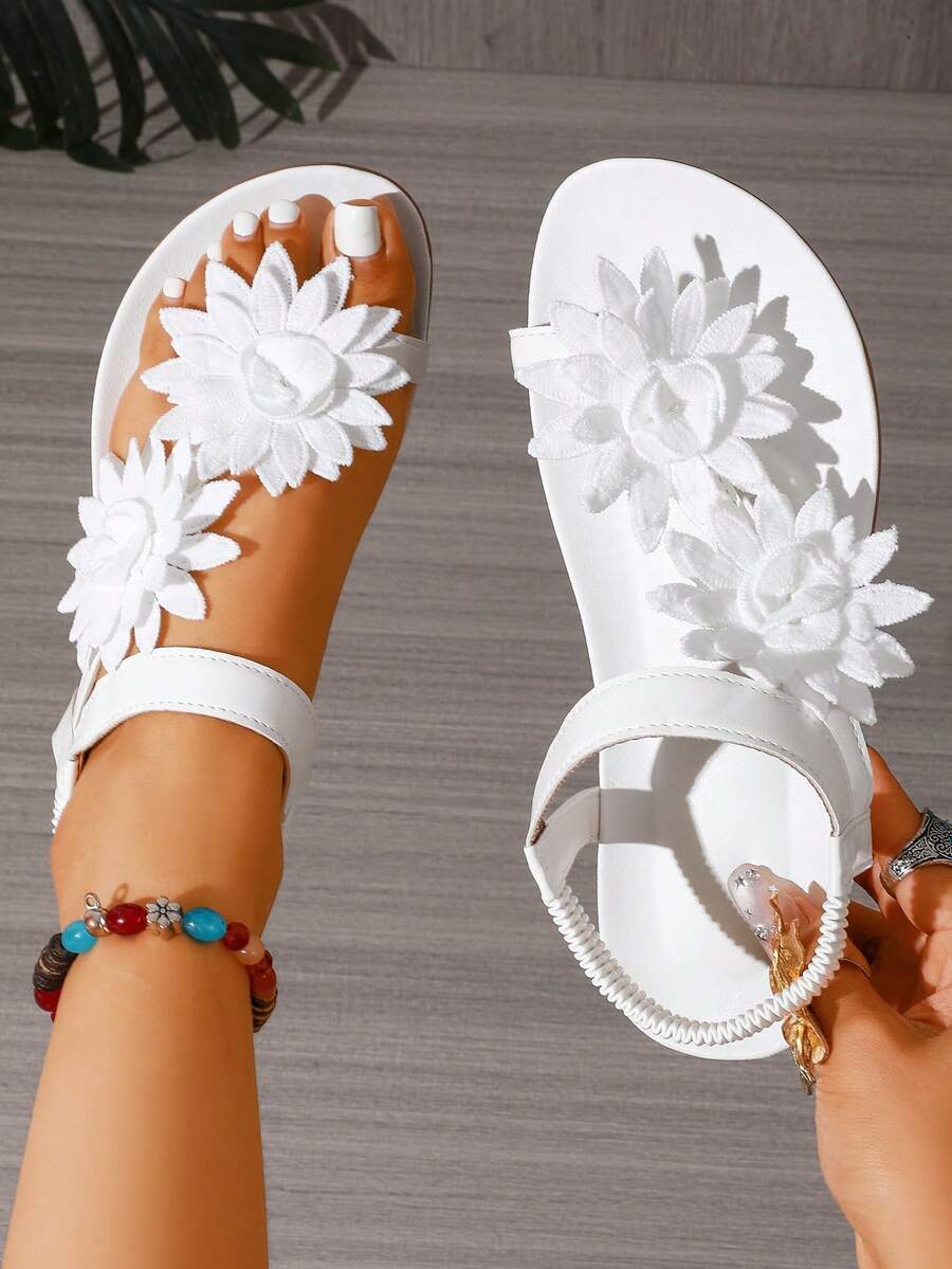Waldoz Flora | Orthopädische Sandalen mit Blumenapplikation