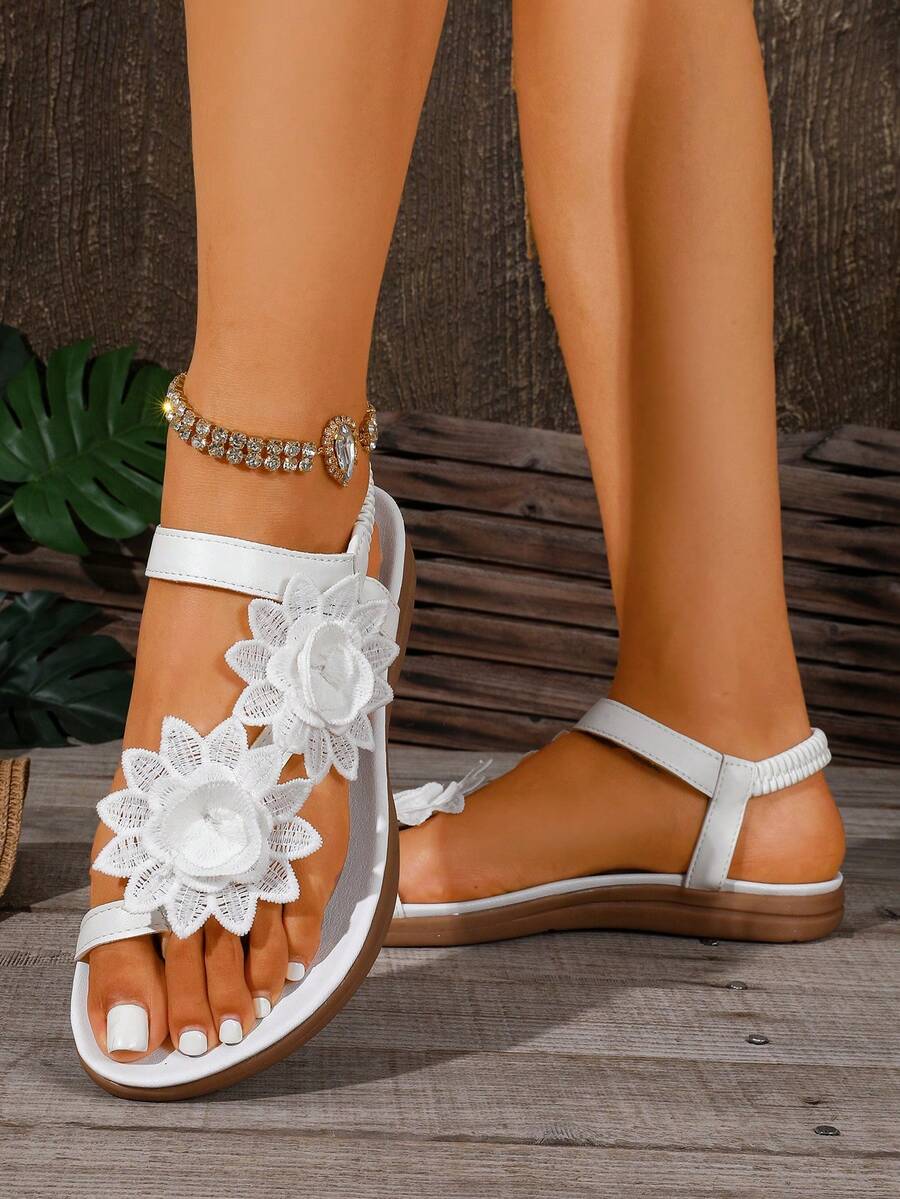 Waldoz Flora | Orthopädische Sandalen mit Blumenapplikation