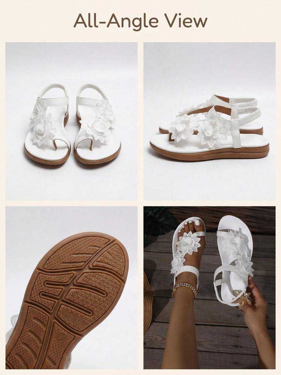 Waldoz Flora | Orthopädische Sandalen mit Blumenapplikation