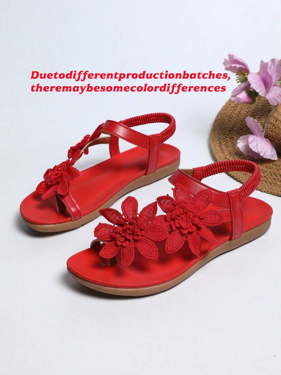 Waldoz Flora | Orthopädische Sandalen mit Blumenapplikation